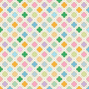 Decorative Geometry - Pastel Clovers / Medium