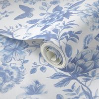 French Country Blue And White Roses Floral cottage picnic