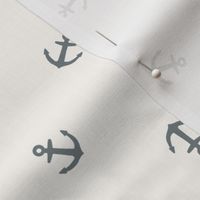 Navy Nautical Anchors On Oat