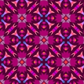 Wild abstract floral plum