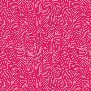 Magenta Maki Magic | Bold Tuna Texture Leaf Pattern for Striking Home Accents and Fashion Statements