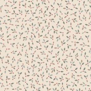 Berry Patch | Coral Red and Mint Green | Cottage