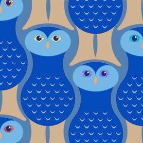 Blue, Birds of Prey! (blue background)