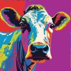 Cow - Pop Art Colorful