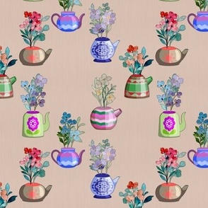 Teapot Florals, Option 2