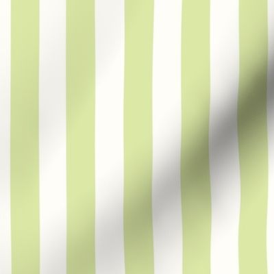 Spring Fresh Pastel Mint and Green and White Stripes L