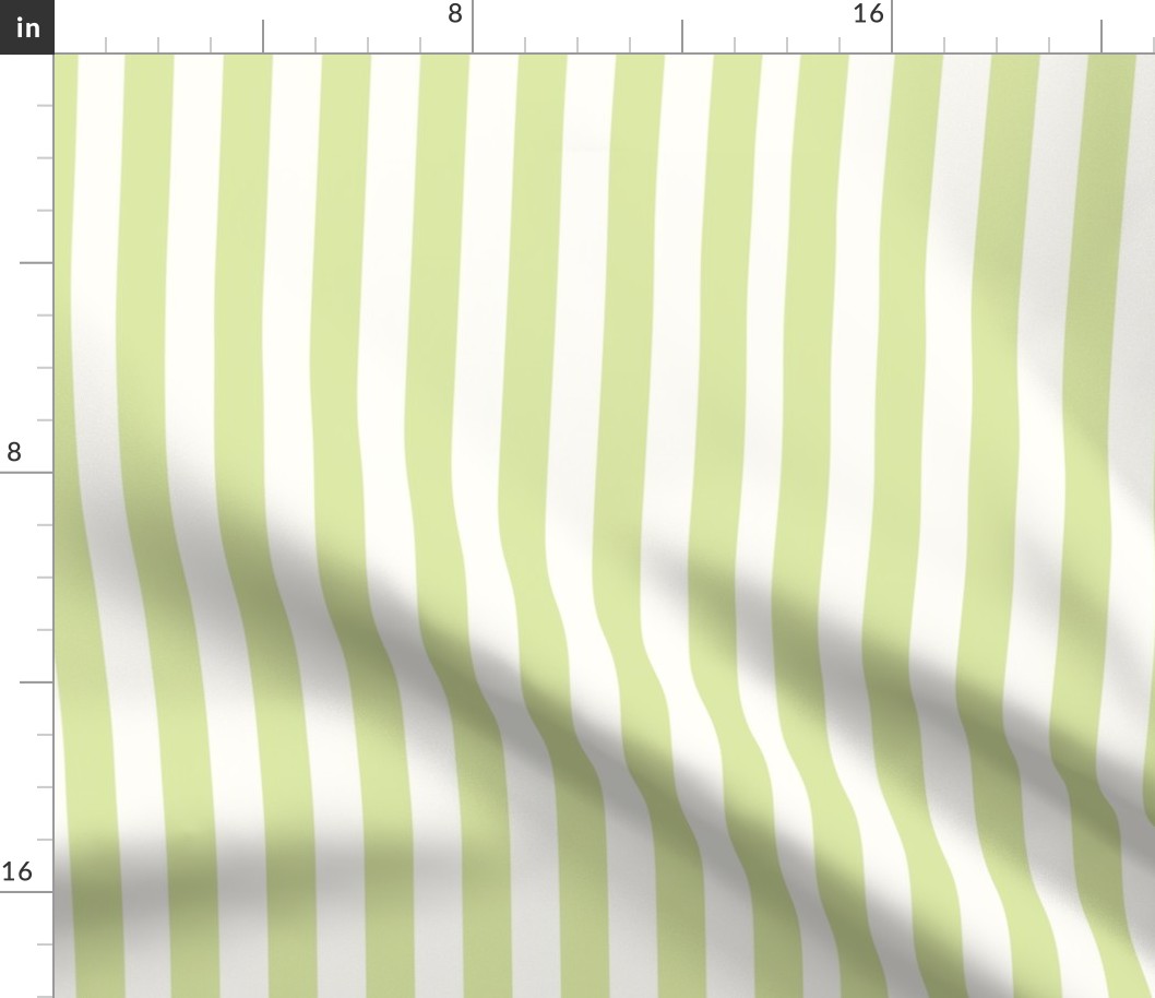 Spring Fresh Pastel Mint and Green and White Stripes L