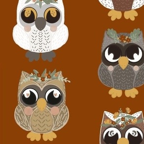 Painted Boho Owls