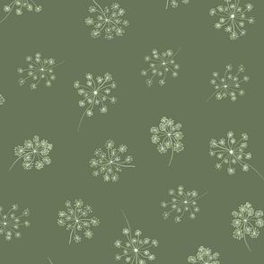 Make a Wish Olive Green Dandelion Dream
