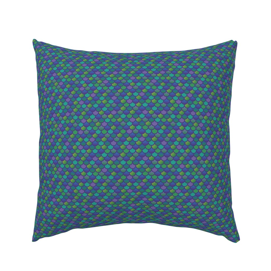 Mermaid fish scales in purple and green