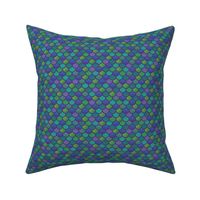 Mermaid fish scales in purple and green