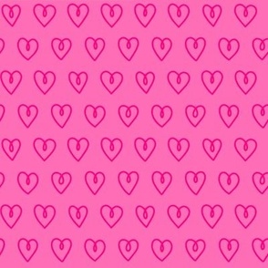 Doodle Hearts – SMALL – Pink
