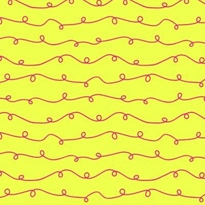 Loopy Doodle Lines – SMALL – Yellow