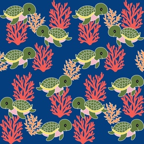 Cute sea turtle design (medium) - 18 inch