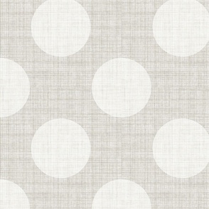 [large] Neutral Textured Polkadots - White Dove on Edgecomb Gray
