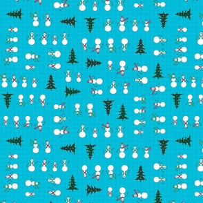 Snow Family is Forever - 15.00in x 11.25in - great for quilts and holiday home decor!!!