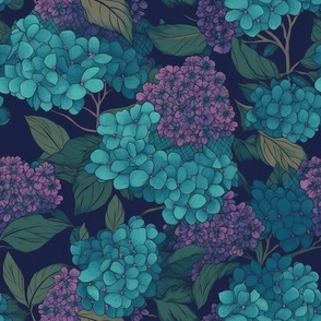 Blue & Purple Hydrangea