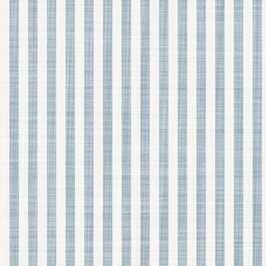 [large] Classic French Blue Chambray Pinstripe - Vertical Stripes