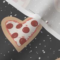 Pizza my Heart in black splatter 