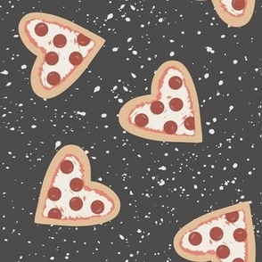 Pizza my Heart in black splatter 