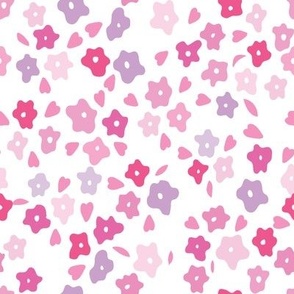 Prairie Heart Flowers-Ditsy-Bubble Gum Palette