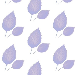 Watercolor light purple leaves