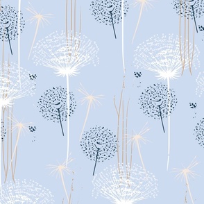 Rustic Dandy | White and blue dandelion in blue sky