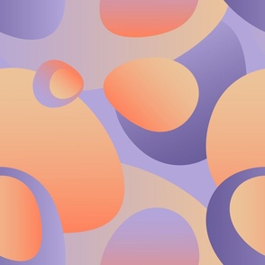Abstract Shapes in Purple and Orange