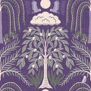 Large - orchard owl - lavender 