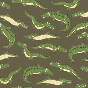 Small Swimming Gators, Cocoa Brown