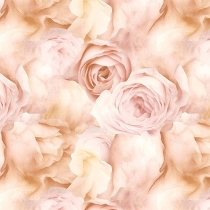 Pale Watercolor Roses