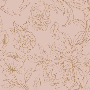 BLUSH AND TAN_ PEONY_WIDER REPEAT