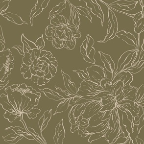 olive and CREAM_ PEONY_WIDER REPEAT