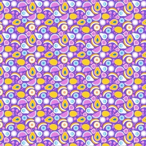 Small scale • Juicy tropical fruits - NO Ai - Purple background
