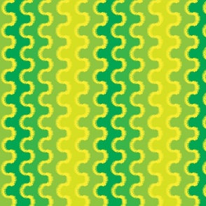 vertical wavy green ombre stripes by rysunki.malunki