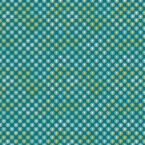 Flower Dots Turquoise Repeat