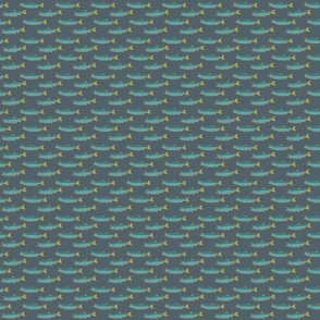 Alaskan Salmon Pattern - Blue