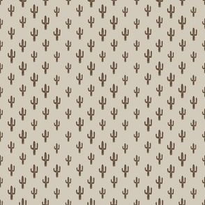 Boho desert - brown Saguaro dark S