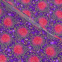 Cosmic Rambutan Polka Dot | Space Fruit Out of This World Purple & Pink Carpet