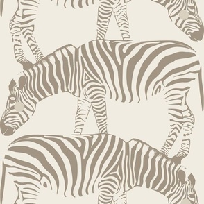 JUMBO baby zebra_bone beige, creamy white, khaki brown_baby animal wild nursery