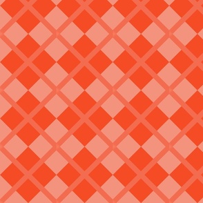 Red tints on gingham - small 