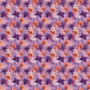 Purple and Orange Flowers