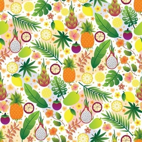 tropical fruits abstract backgroun