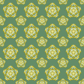 Mandala vibe - green and yellow