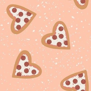 Pizza my Heart in salmon pink splatter 