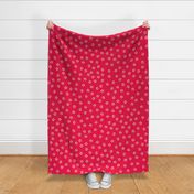 Ditsy Daisies on Bright Red - Large