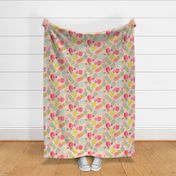 tossed pineapples // large // rose