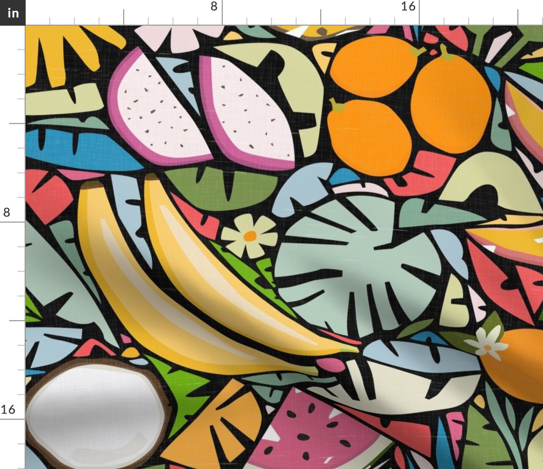 Colorful Tropical Fruits - Tiki Vibes / Large