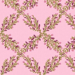 Herbal Pink Botanical  Trellis