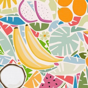 Tropical Fruits - Cheerful Nature, Tiki Vibes / Large
